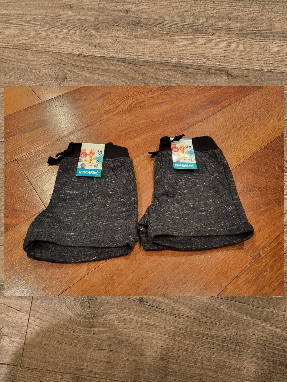 NWT Baby boys twins matching marled grey shorts set size 3-6mos